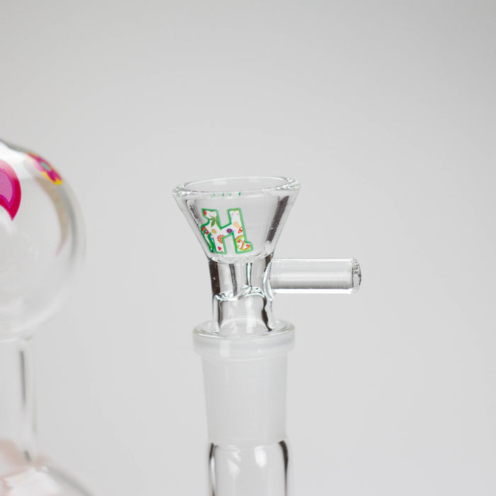 Haze | 4″ Mini Flower Bubble Glass Bong – Charcoal Black (Mini-F) Glass Bong Canadian Distributor