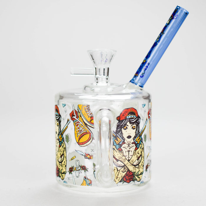 Haze | 6″ Coffee Mug Mini Bubbler – Blue (Mini-G) Glass Bong Canadian Distributor