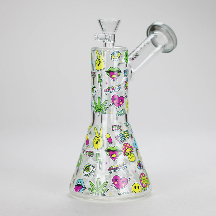 Haze | 7″ Skull Glass Bubbler – Charcoal Black (Mini-H) Glass Bong Canadian Distributor