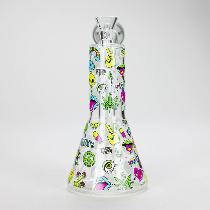 Haze | 7″ Skull Glass Bubbler – Charcoal Black (Mini-H) Glass Bong Canadian Distributor