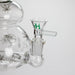 Haze | 9″ Bubble Base Glass Bong – Green Weed Leaf Design (Mini-A) Glass Bong Canadian Distributor