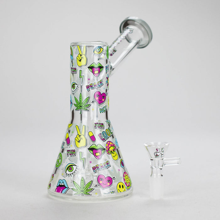 Haze | 7″ Skull Glass Bubbler – Charcoal Black (Mini-H) Glass Bong Canadian Distributor