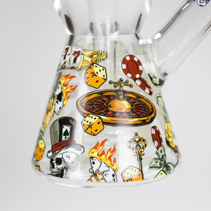 Haze | 8″ Gambling Glass Bubbler – Blue (Mini-I) Glass Bong Canadian Distributor