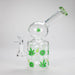 Haze | 8″ Trippy Bubble Dab Rig – Green (Mini-J) Glass Bong Canadian Distributor