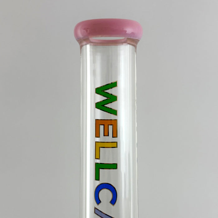 Wellcann | 17" Thickened Base Psychedelic Beaker Glass Bong Glass Bong Super Supplys Inc