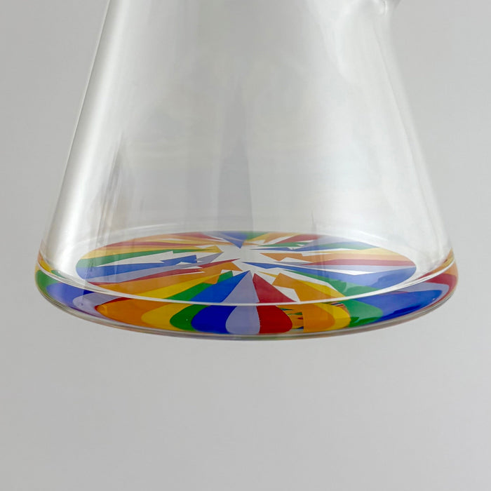 Wellcann | 17" Thickened Base Psychedelic Beaker Glass Bong Glass Bong Super Supplys Inc