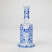 7" Cloisonné Design Glass Bong with Water Diffuser – 14mm Bowl Joint Glass Bong 777 Smoke
