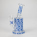 7" Cloisonné Design Glass Bong with Water Diffuser – 14mm Bowl Joint Glass Bong 777 Smoke Design3