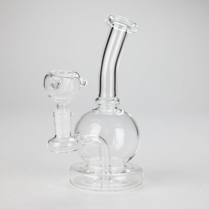 7" Solid Color Electroplate Glass Bong – 14mm Bowl Joint Glass Bong 777 Smoke Clear