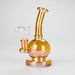 7" Solid Color Electroplate Glass Bong – 14mm Bowl Joint Glass Bong 777 Smoke Gold(orang)