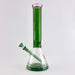 Wellcann | 14" Thickened Base Geometric Gold Beaker Glass Bong-Green Glass Bong Super Supplys Inc