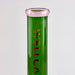 Wellcann | 14" Thickened Base Geometric Gold Beaker Glass Bong-Green Glass Bong Super Supplys Inc