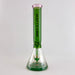 Wellcann | 14" Thickened Base Geometric Gold Beaker Glass Bong-Green Glass Bong Super Supplys Inc