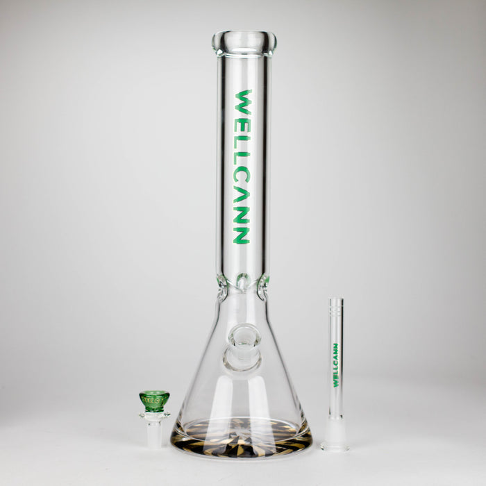 Wellcan | 15" 7mm Psychedelic Thickened Beaker Glass Bong Glass Bong Super Supplys Inc