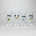 6" Flat Mush Mix Sticker Glass Oil Burner Pipe – Unique Double Bubble Design Glass Rig RMG WHOLESALE