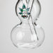 6" Flat Mush Mix Sticker Glass Oil Burner Pipe – Unique Double Bubble Design Glass Rig RMG WHOLESALE