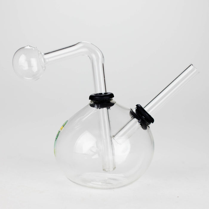 4" Snooper Ball Bulb Mix Sticker Glass Oil Burner Pipe – Durable Borosilicate Design Glass Rig RMG WHOLESALE