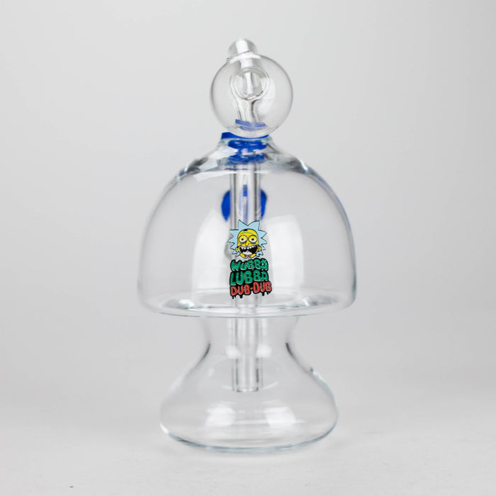 6" Mushroom Mix Sticker Glass Oil Burner Pipe – Unique Borosilicate Dome Design Glass Rig RMG WHOLESALE