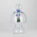 6" Mushroom Mix Sticker Glass Oil Burner Pipe – Unique Borosilicate Dome Design Glass Rig RMG WHOLESALE