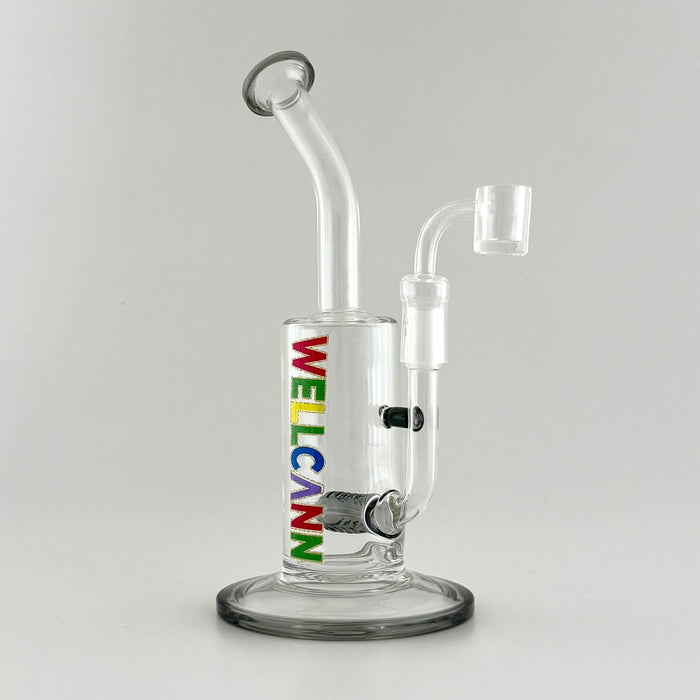 Wellcann | 9.5" Inline Rig with Quartz Banger Glass Rig Super Supplys Inc T-Black