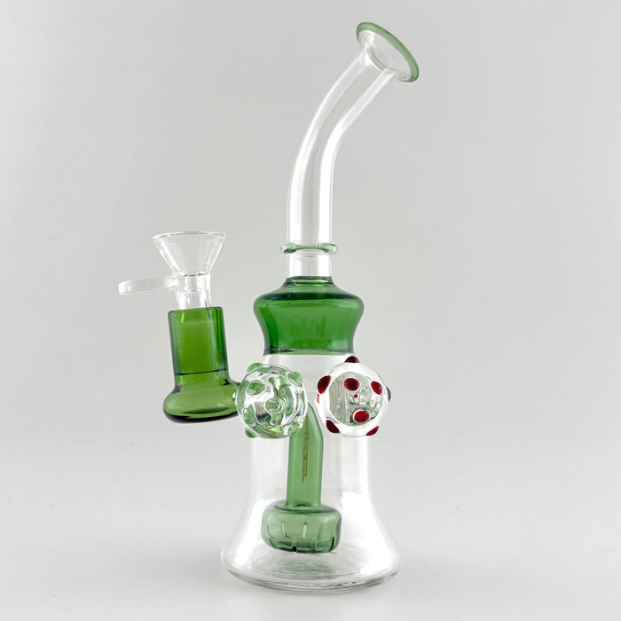 Dank | 8" Mushroom Pendent Glass Bong Glass Bong Super Supplys Inc Green