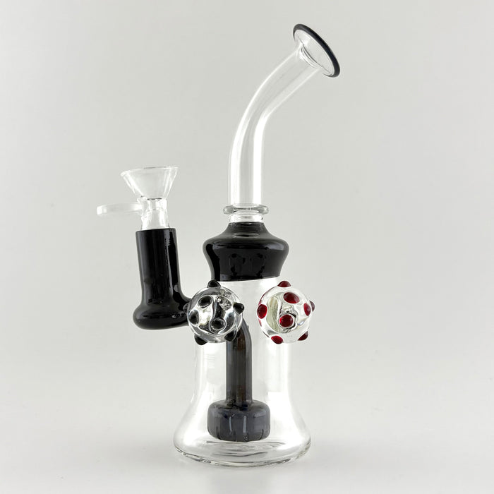 Dank | 8" Mushroom Pendent Glass Bong Glass Bong Super Supplys Inc Black