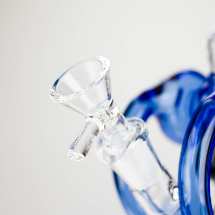 8" Color Accented Recycle Oil Glass Bong Glass Bong 777 Smoke