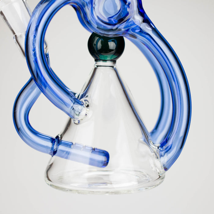 8" Color Accented Recycle Oil Glass Bong Glass Bong 777 Smoke
