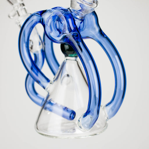 8" Color Accented Recycle Oil Glass Bong Glass Bong 777 Smoke