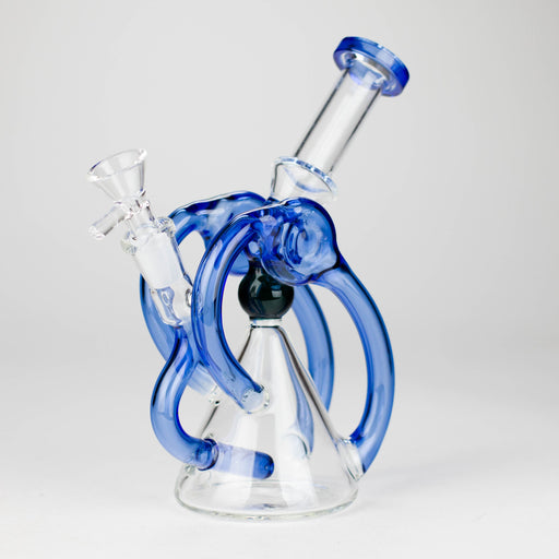 8" Color Accented Recycle Oil Glass Bong Glass Bong 777 Smoke