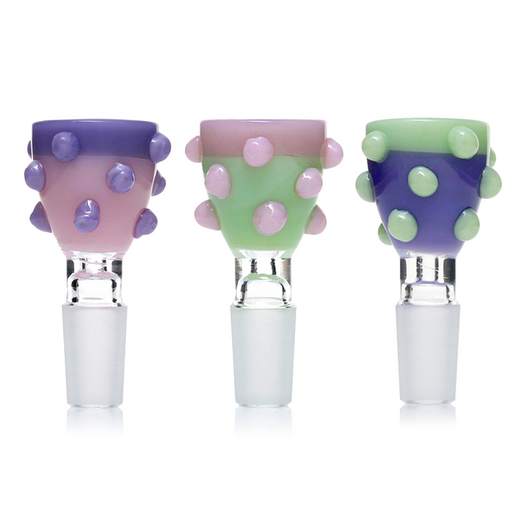 Trippy Glass Bong Bowl With Polka Dot - Assorted Colors Bowl · Banger · Oil Burner Small Biz Distributors