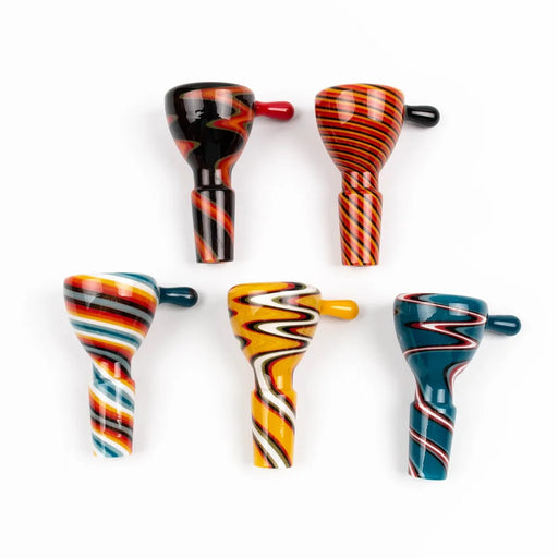14mm Wig Wag Joint Bong Bowl - Assorted Colors Bowl · Banger · Oil Burner Small Biz Distributors