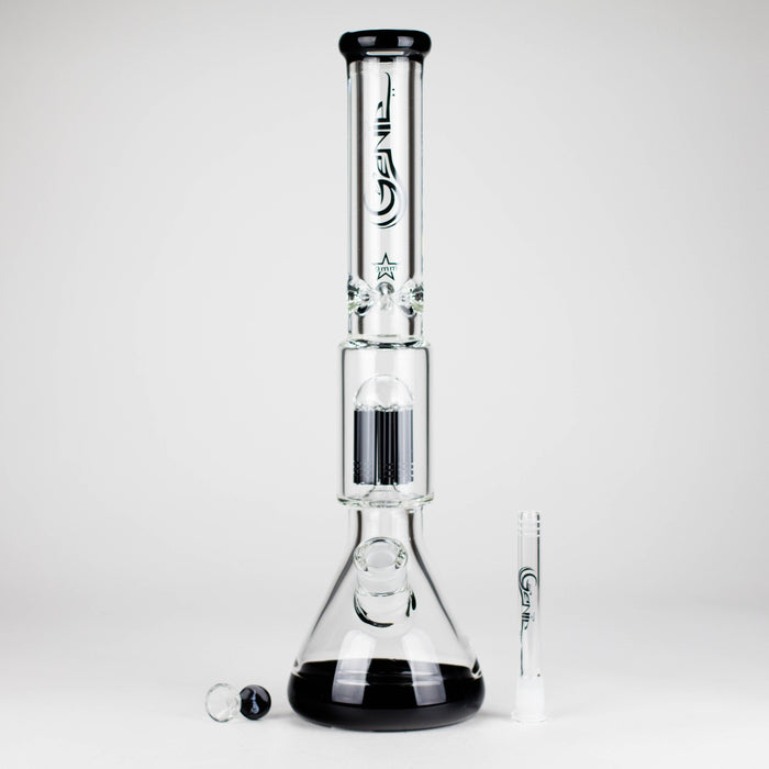 Genie | 17.5" 10-Arm 9mm Colored Bottom Glass Bong [GE4180] Glass Bong ONE
