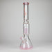 Genie | 17.5" 10-Arm 9mm Colored Bottom Glass Bong [GE4180] Glass Bong ONE Pink