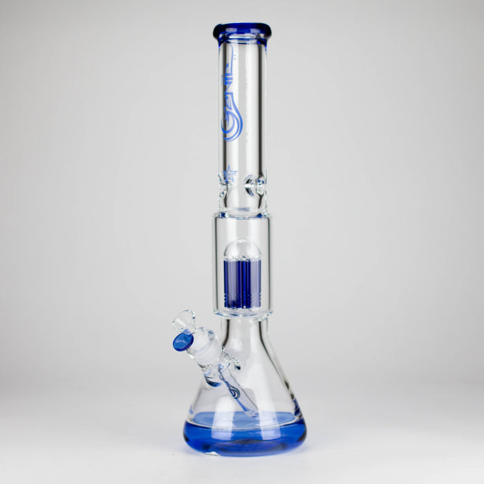 Genie | 17.5" 10-Arm 9mm Colored Bottom Glass Bong [GE4180] Glass Bong ONE Blue