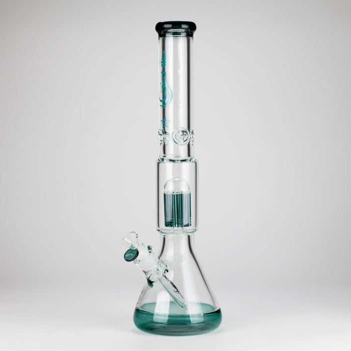 Genie | 17.5" 10-Arm 9mm Colored Bottom Glass Bong [GE4180] Glass Bong ONE Teal