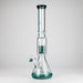 Genie | 17.5" 10-Arm 9mm Colored Bottom Glass Bong [GE4180] Glass Bong ONE Teal