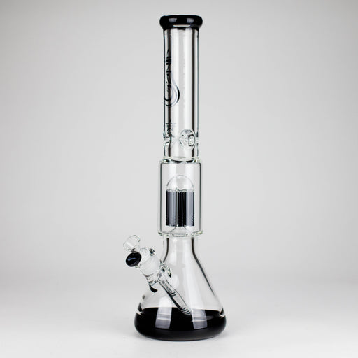 Genie | 17.5" 10-Arm 9mm Colored Bottom Glass Bong [GE4180] Glass Bong ONE Black