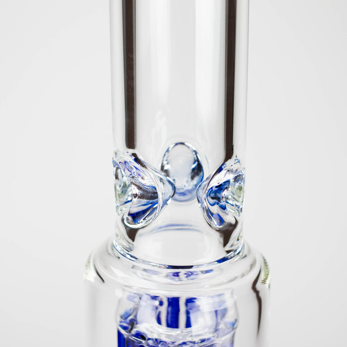 Genie | 24" 12-Arm 9mm Colored Bottom Glass Water Bong [F7-004-1] Glass Bong ONE