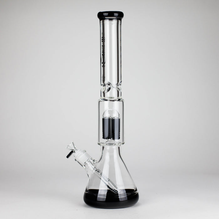 Genie | 17.5" 10-Arm 9mm Colored Bottom Glass Bong [GE4180] Glass Bong ONE