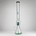 Genie | 24" 12-Arm 9mm Colored Bottom Glass Water Bong [F7-004-1] Glass Bong ONE Teal