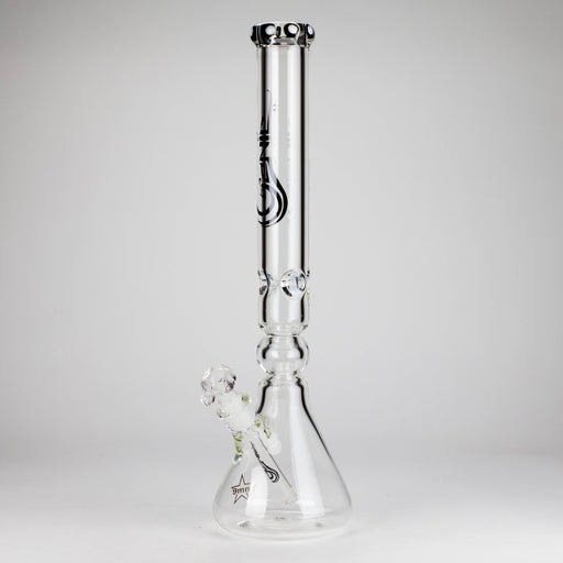 Genie | 19.5" 9mm Curved Shaft Glass Beaker Bong [F7-002-1] Glass Bong ONE Black