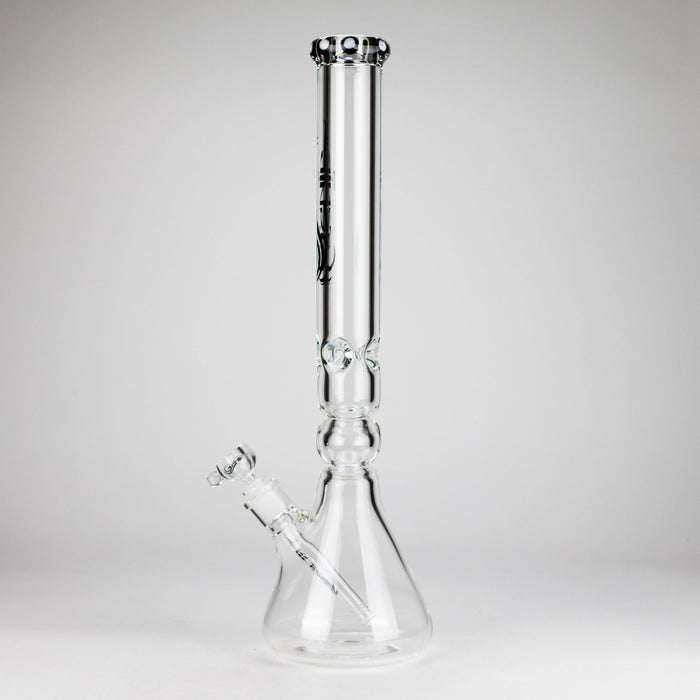 Genie | 19.5" 9mm Curved Shaft Glass Beaker Bong [F7-002-1] Glass Bong ONE