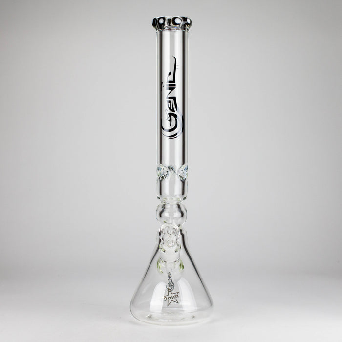 Genie | 19.5" 9mm Curved Shaft Glass Beaker Bong [F7-002-1] Glass Bong ONE