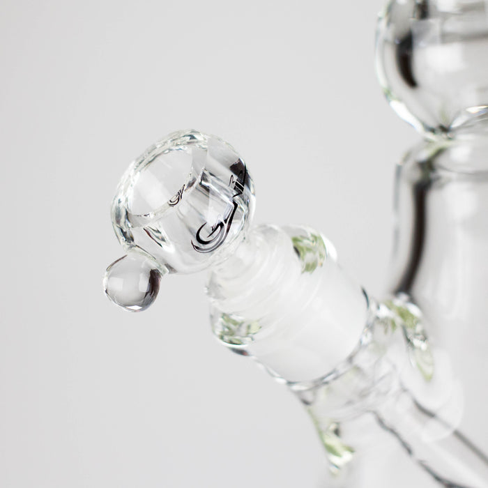 Genie | 19.5" 9mm Curved Shaft Glass Beaker Bong [F7-002-1] Glass Bong ONE