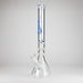 Genie | 19.5" 9mm Curved Shaft Glass Beaker Bong [F7-002-1] Glass Bong ONE Blue
