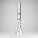 Genie | 19.5" 9mm Curved Shaft Glass Beaker Bong [F7-002-1] Glass Bong ONE Light Black (Gray)