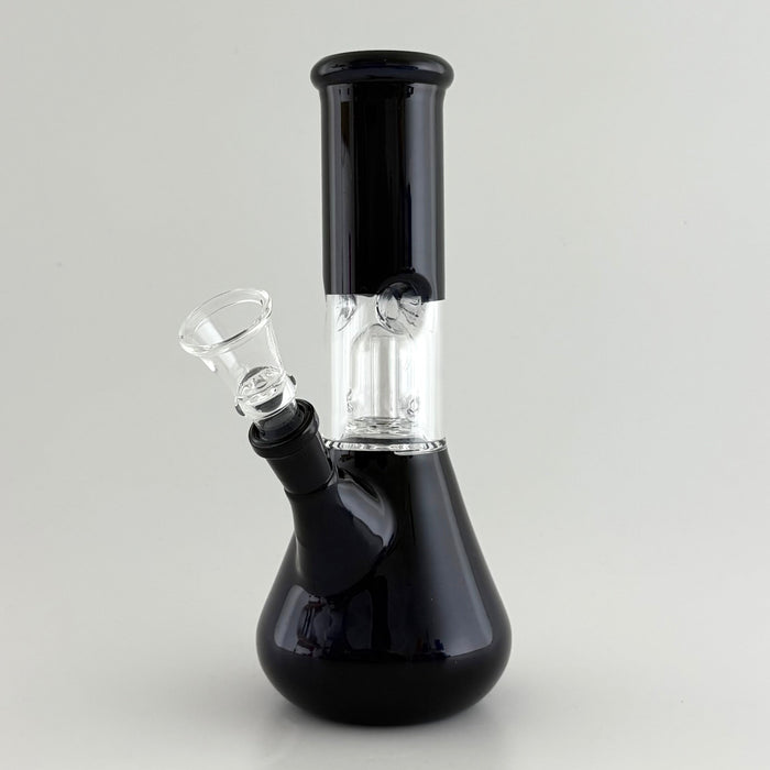 8" Perc Water Pipe - 10 Assorted Colours Glass Bong Super Supplys Inc Black