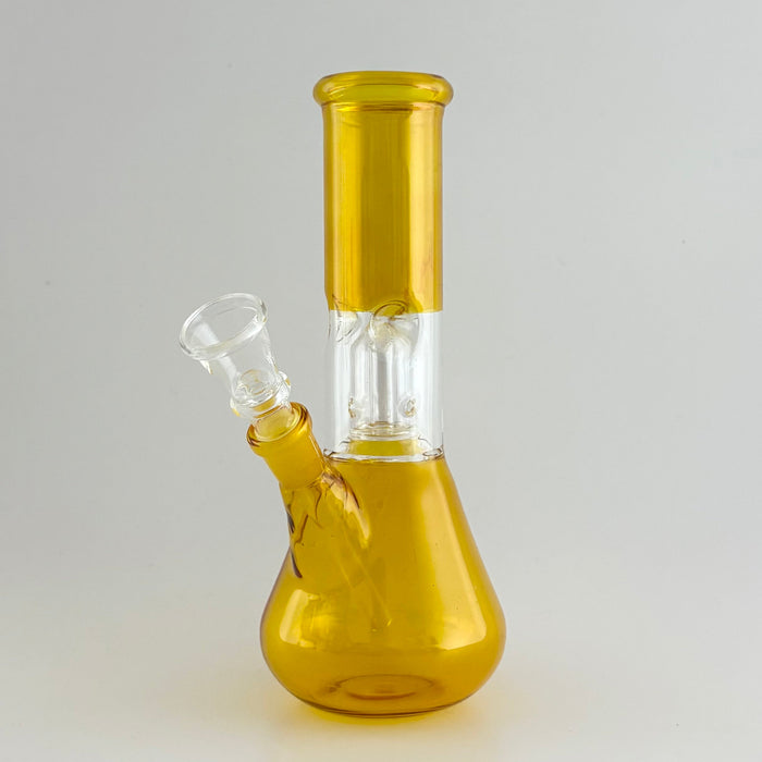 8" Perc Water Pipe - 10 Assorted Colours Glass Bong Super Supplys Inc Orange
