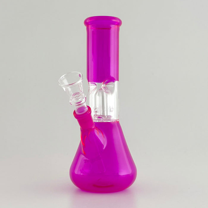 8" Perc Water Pipe - 10 Assorted Colours Glass Bong Super Supplys Inc Pink